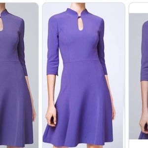White House Black Market purple keyhole dress